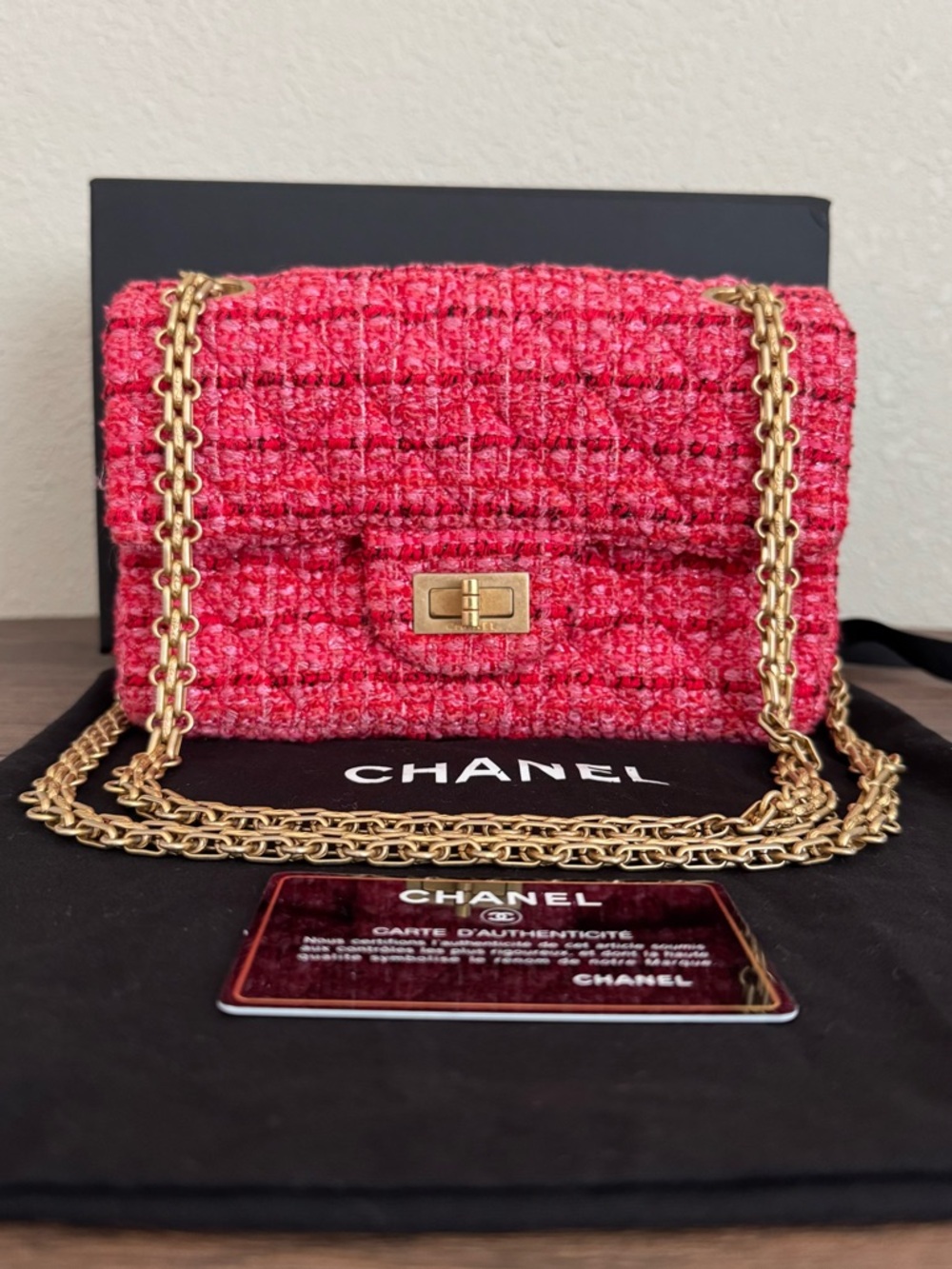 CHANEL  2.55 Reissue Multicolor Tweed Mini Chain Bag - Picture 10 of 10
